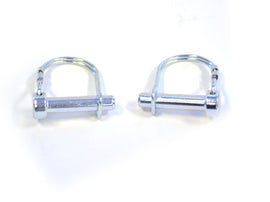 Warn plow clevis pin for Suzuki, mounted on brackets, used for attaching plow components securely.