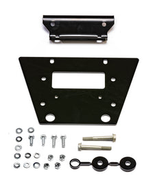Warn winch mount bracket for Kawasaki, durable steel construction, designed for secure attachment of Warn winches to Kawasaki vehicles.