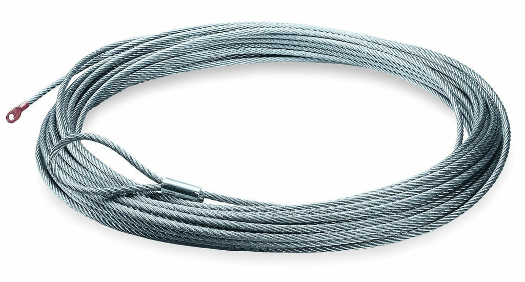 Warn 1.5ci wire rope winch cable, 5/32 inch by 50 feet, with durable steel construction for heavy-duty lifting and recovery.