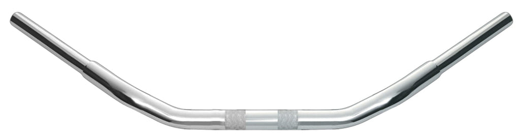 Wild 1 Chubby Savage chrome handlebars with a bold, curved design for motorcycle handlebars.