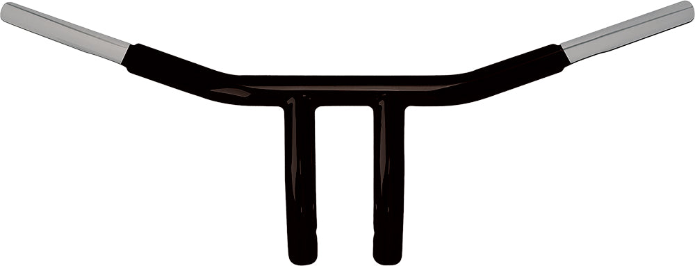 Wild 1 Chubby 6-inch Riser Drag Bar in satin black for motorcycle handlebars, with adjustable design and durable finish.