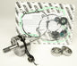 Wiseco Kaw/Suz engine bottom end kit with pistons, crankshaft, and connecting rods for motorcycle engine repair or upgrade.