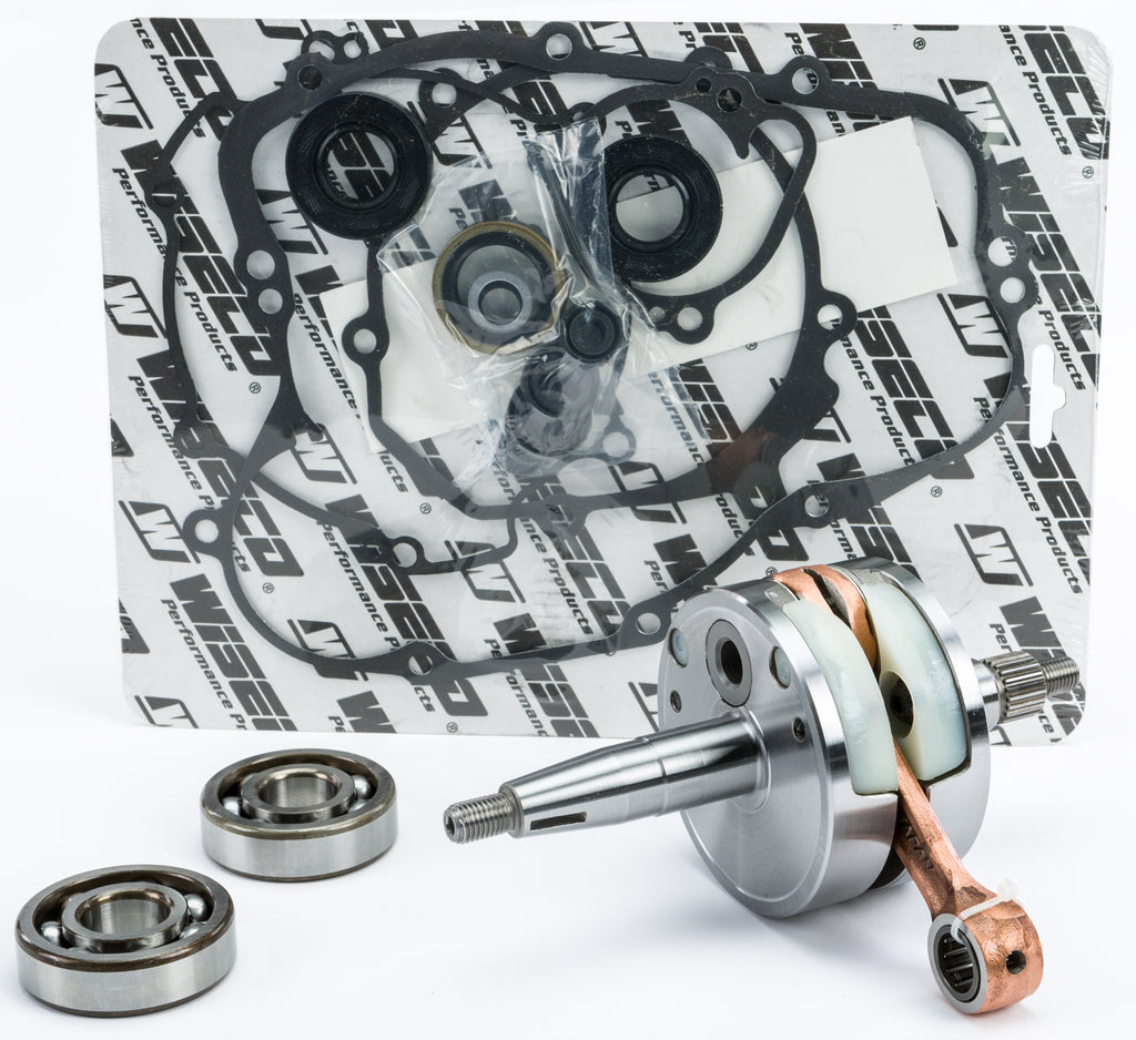 Wiseco engine bottom end kit for Kawasaki WPC173, showing engine components and parts assembled for performance.