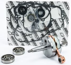 Wiseco engine bottom end kit for Kawasaki WPC173, showing engine components and parts assembled for performance.