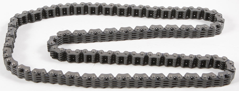 Wiseco engine cam chain CC003 showing metal links and tensioner for motorcycle or automotive engine repair.