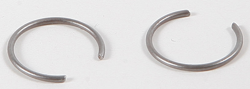 Wiseco piston circlips for Wiseco pistons, CW-13 model, shown in a close-up image of the piston components.