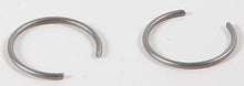 Load image into Gallery viewer, Wiseco piston circlips for Wiseco pistons, CW-13 model, shown in a close-up image of the piston components.