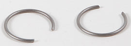 Wiseco piston circlips for Wiseco pistons, CW-13 model, shown in a close-up image of the piston components.