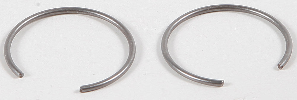 Wiseco piston circlips for Wiseco CW-22 pistons, metal clips used in motorcycle or engine piston assembly.