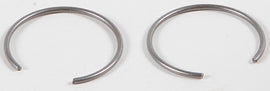 Wiseco piston circlips for Wiseco CW-22 pistons, metal clips used in motorcycle or engine piston assembly.