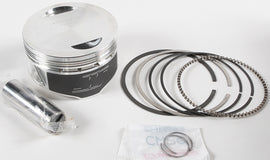 Wiseco Armorglide piston kit for Yamaha 84.50mm with 11:1 compression, includes piston, rings, and components.