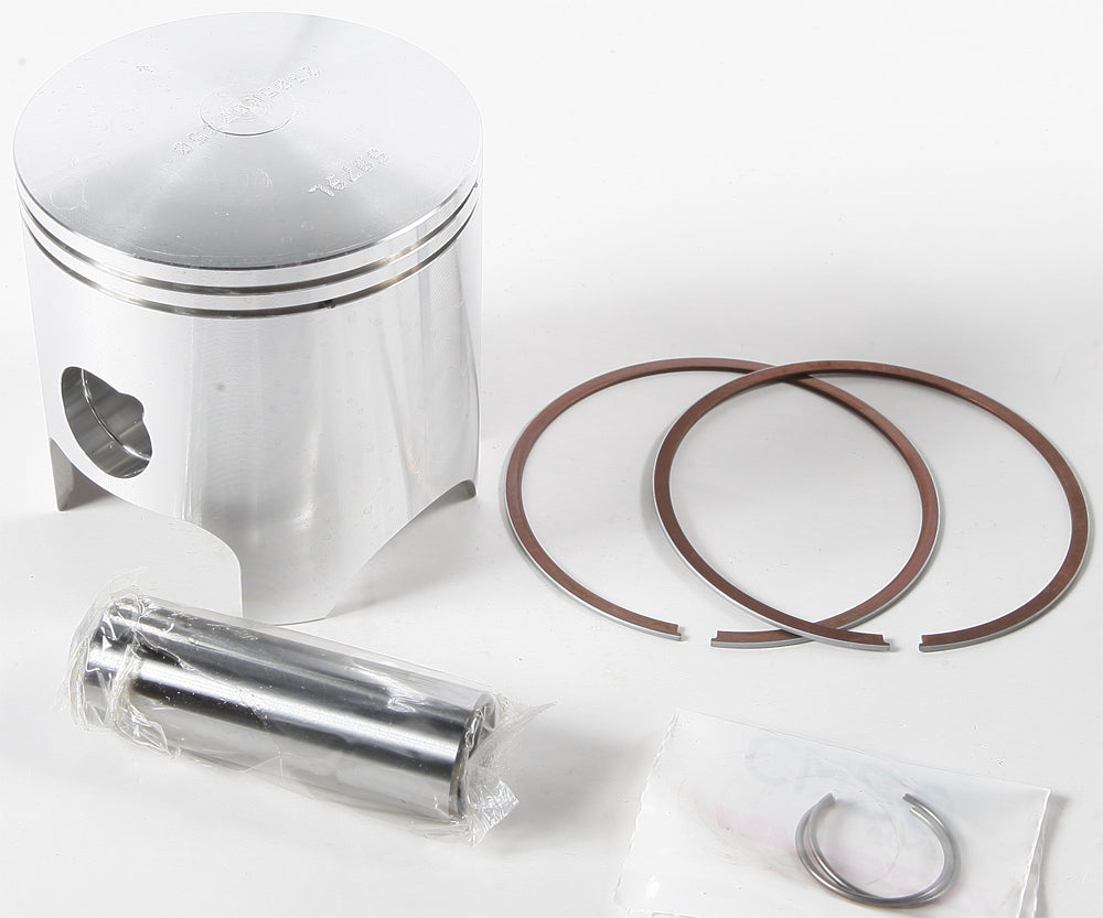 Wiseco Piston M07350 SRV 540 piston kit for 80-91 S/M motorcycles, showing the piston and components in the kit.