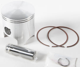Wiseco Piston M07350 SRV 540 piston kit for 80-91 S/M motorcycles, showing the piston and components in the kit.