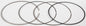 Wiseco piston ring set for 96.00mm Wiseco pistons, durable metal components shown on a clean background.