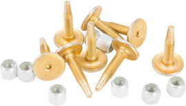 Woodys Gold Digger carbide studs for tracks, 1.325 inch, 1008 pack, durable metal studs for track traction and performance.