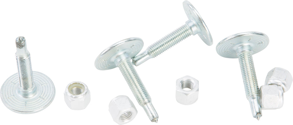 Woodys Grand Master Silver Studs tracks, 1.450 inch, pack of 18, durable metal construction for footwear or craft projects.