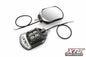 XTC POWER PRODUCTS side mirrors with threaded 3/8 inch stud for off-road vehicles, durable metal construction, and secure attachment