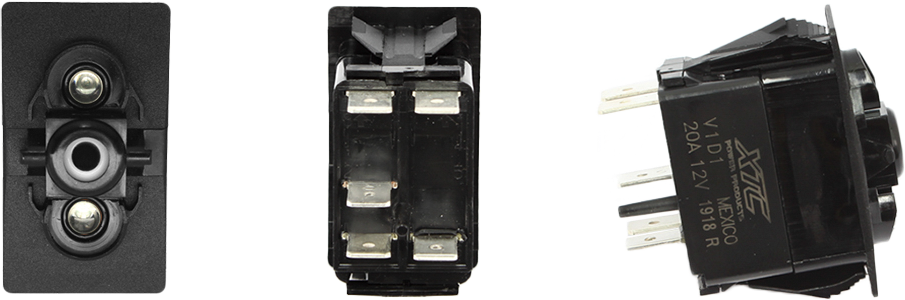 XTC POWER PRODUCTS dash switch body in blue for single accessory, designed for vehicle control and functionality.