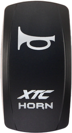 XTC POWER PRODUCTS rocker face dash switch for horn, model XTC 630-1058, mounted on vehicle dashboard.