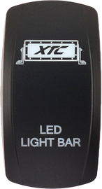 XTC POWER PRODUCTS dash rocker switch with LED face light bar for vehicle accessories, model 630-1061