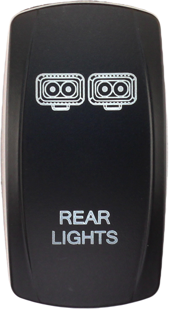 XTC POWER PRODUCTS dash switch rocker face with rear lights, black switch for vehicle dashboard control, model 630-1064