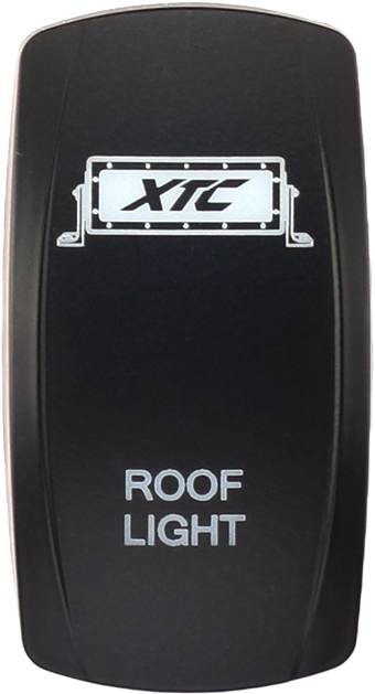XTC POWER PRODUCTS dash switch rocker face for roof light bar, black switch with illuminated indicators, model 630-1067