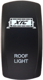 XTC POWER PRODUCTS dash switch rocker face for roof light bar, black switch with illuminated indicators, model 630-1067