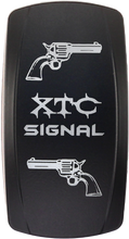 Load image into Gallery viewer, XTC POWER PRODUCTS dash switch rocker face turn signal switch for vehicle, vertical design, model XTC 630-1073.