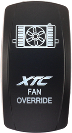 XTC POWER PRODUCTS dash rocker switch with faceplate for fan override, model 630-1078, used in vehicle electrical systems