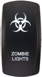 XTC POWER PRODUCTS Dash Switch Rocker Face Zombie Lights switch for vehicle dashboards, featuring a rocker design and zombie-themed face.