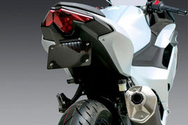Yoshimura Fender Eliminator V2 Kit for Kawasaki motorcycle, showing sleek body panel and mounting components.