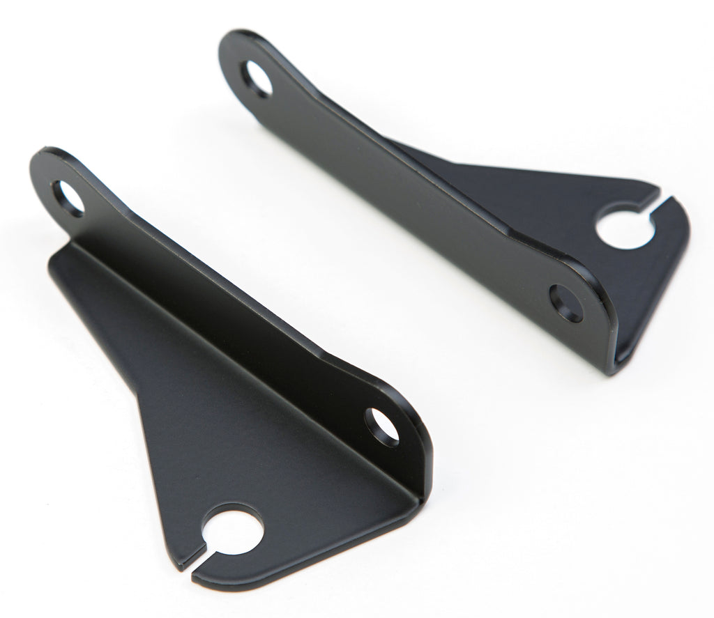 Yoshimura universal turn signal bracket for motorcycle body, metal construction with mounting holes for signal installation.