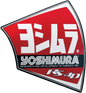 Yoshimura exhaust end cap decal sticker RS4D 960-9982, black and silver design, for motorcycle exhaust customization