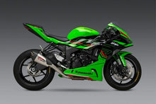 Load image into Gallery viewer, Yoshimura Exhaust AT2 Street 3/4 System with stainless steel and carbon fiber components, designed for performance motorcycles.