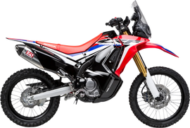 Yoshimura Race RS-4 full exhaust system with stainless steel and carbon fiber components for motorcycle performance.