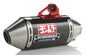 Yoshimura RS-2 exhaust system with header, canister, and end cap in stainless steel for motorcycle performance and style.