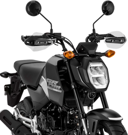 ZETA Sonic handguards in light smoke color for Honda Grom and Monkey bikes, providing protection and style.