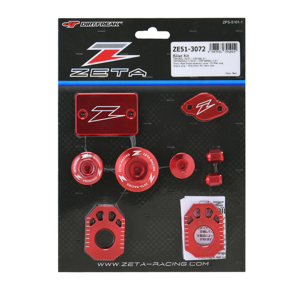 ZETA Billet Kit 634-8282 hardware and fittings, featuring polished metal fasteners and durable construction for motorcycle assembly.