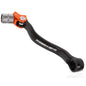 Orange ZETA Revolver shift levers for KTM motorcycles, showcasing durable metal construction and ergonomic design.