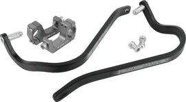Black ZETA Armor Hand Guard with U-Clamp for 1-1/8 inch handlebars, featuring durable protective design.