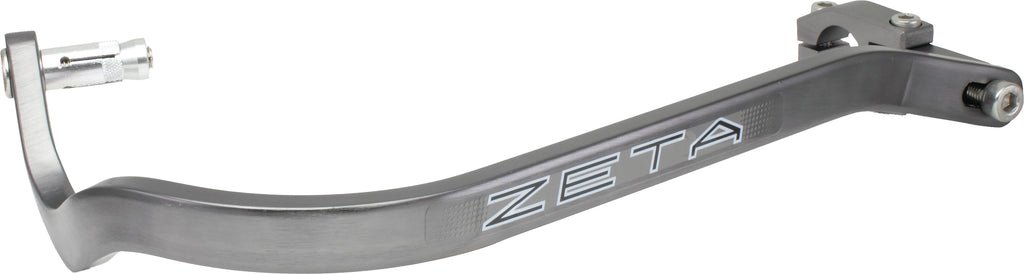 ZETA Armor Handguards Bend Titanium 7/8 inch with black mounting hardware and protective design, suitable for motorcycle handlebars.