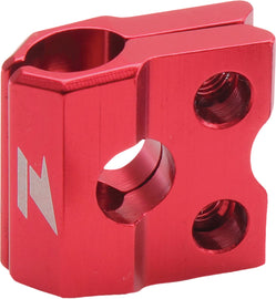 Red ZETA Brake Line Clamp 634-8161R shown on a vehicle brake system, used for securing brake lines effectively.